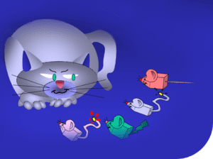 HanuKat cat with fish